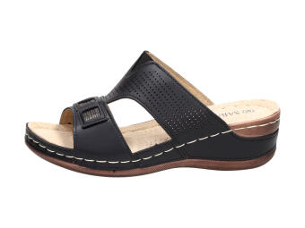 Czarne klapki, buty damskie Sabatina 14401