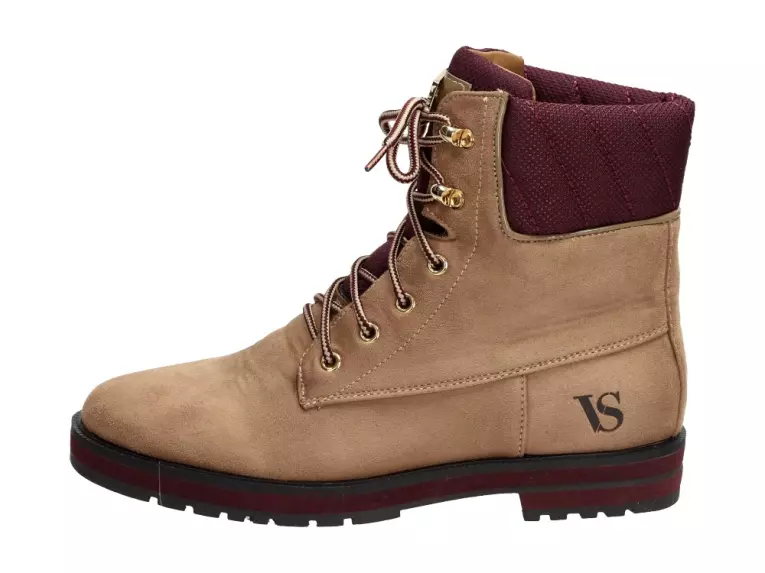 Botki damskie, sztyblety Vices 1268-18 Khaki
