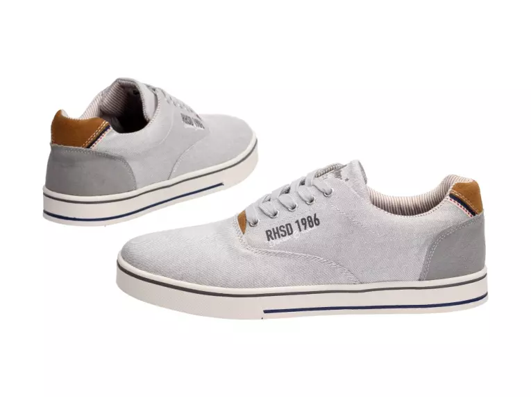 Szare trampki męskie buty American Club 505109