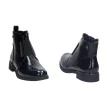 Czarne botki damskie SERGIO LEONE BT400 LAKIER KROKODYL