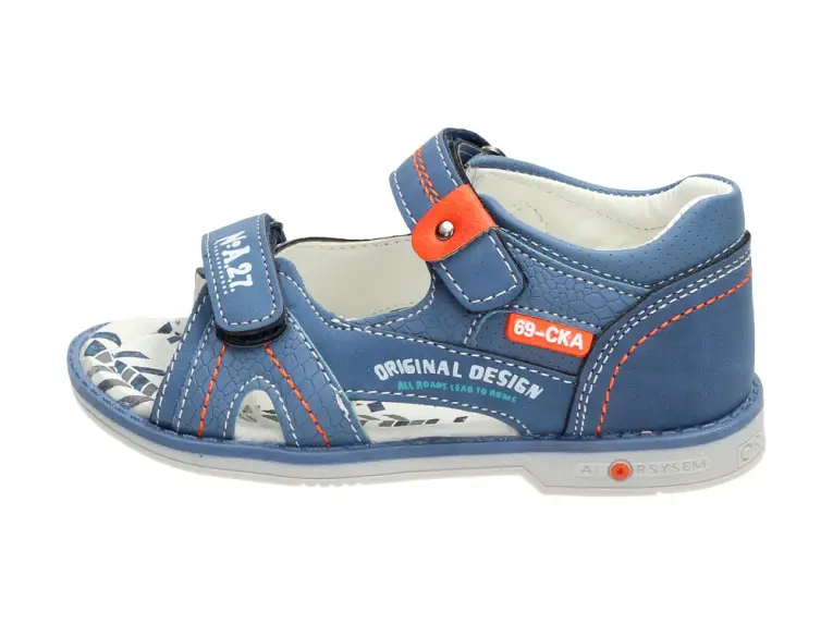 Niebieskie sandałki, buty dziecięce Badoxx 557