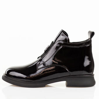 Czarne lakierowane botki damskie Filippo Dbt7383/25