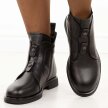 Czarne skórzane botki damskie DiA 52-026