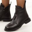 Czarne skórzane botki damskie DiA 52-026