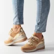 Beżowe sneakersy półbuty damskie VINCEZA 10649