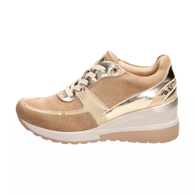 Beżowe sneakersy półbuty damskie VINCEZA 10649