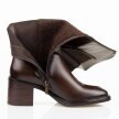 Brązowe skórzane kozaki damskie T.Sokolski Z25-222