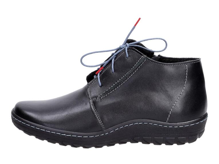 Ciepłe botki Deoni 570 Czarne Polskie buty