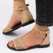 Beżowe płaskie sandały damskie M.DASZYŃSKI 2060-16