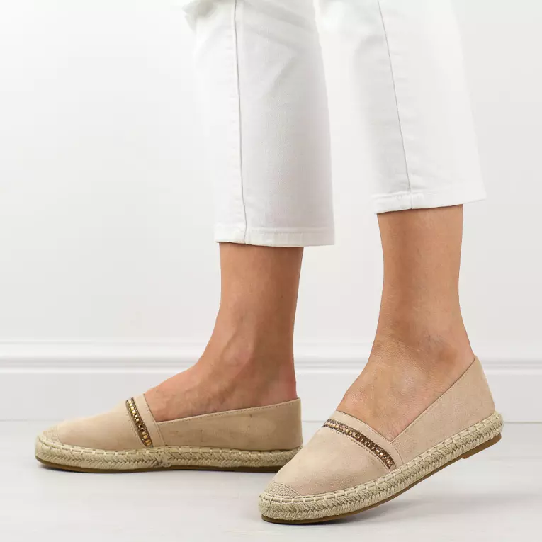 Beżowe espadyle damskie S.Barski 33127