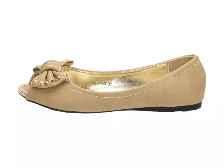Baleriny damskie Rogodziński 153 Dk Beige