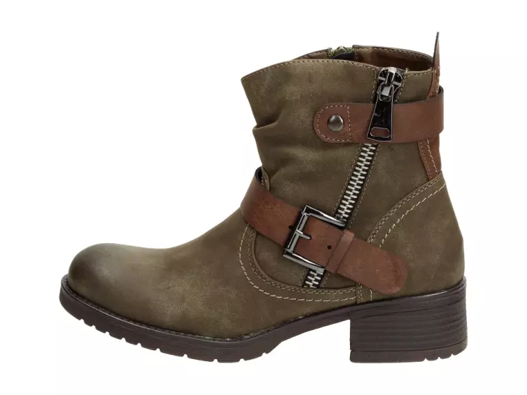 Botki damskie, sztyblety Vinceza 2602 Khaki