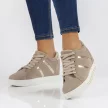 Beżowe skórzane sneakersy damskie FILIPPO DP3549/22