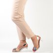 Srebrne silikonowe sandały damskie na szpilce, transparentne DiA X950