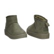 Ciepłe, lekkie botki damskie, niskie śniegowce BIG STAR KK274292 KHAKI