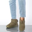 Ciepłe, lekkie botki damskie, niskie śniegowce BIG STAR KK274292 KHAKI