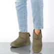 Ciepłe, lekkie botki damskie, niskie śniegowce BIG STAR KK274292 KHAKI