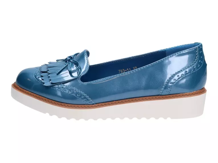 Niebieskie lordsy na platformie buty Vices 783