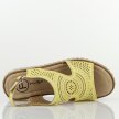 Żółte skórzane sandały damskie na koturnie Filippo Ds6819/25