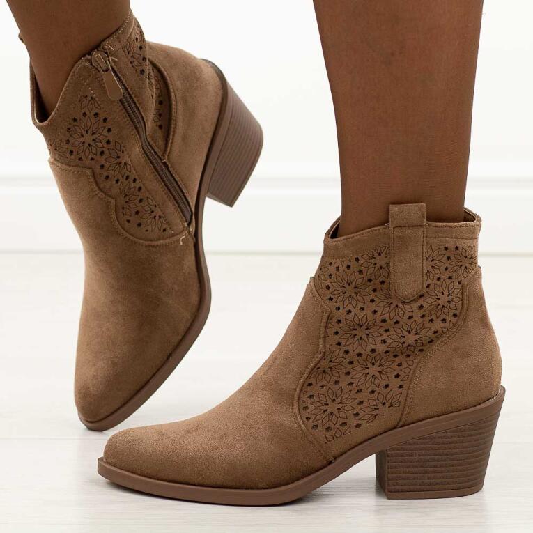 Coffee jesienne botki damskie, kowbojki S.Barski 52-529