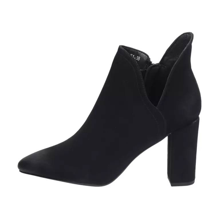 Czarne botki damskie SABATINA DM21-51 NUBUK