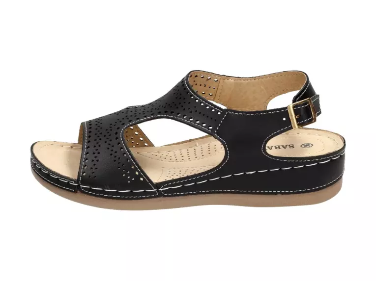 Czarne sandały, buty damskie Sabatina 25133