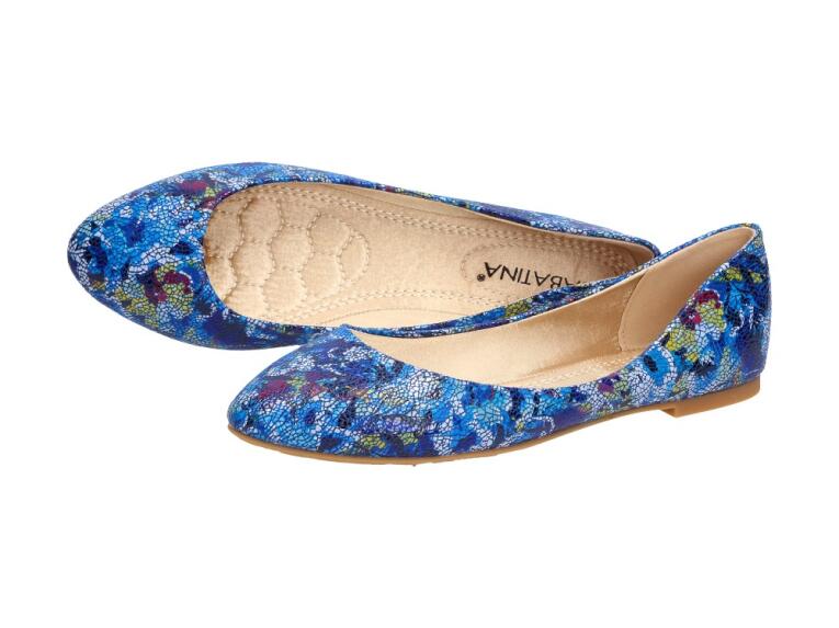 Niebieskie baleriny buty damskie Sabatina Bal2