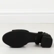 Czarne zamszowe sandały damskie na obcasie Sergio Leone sk892