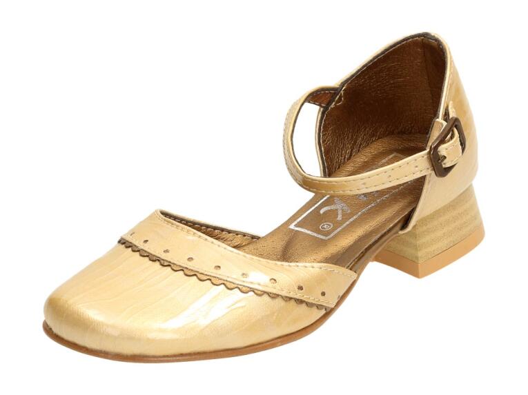 Beżowe pantofle, buty dziecięce Kmk 09/07