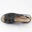 Czarne sandały damskie na koturnie Jezzi Unisoft 7030