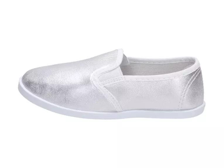 Slip On Srebrne tenisówki dziecięce Wishot 040