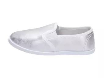 Slip On Srebrne tenisówki dziecięce Wishot 040