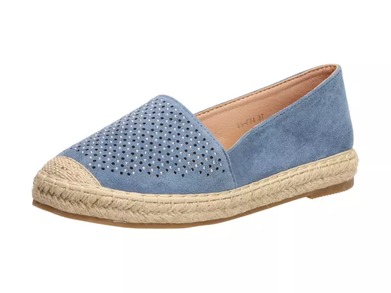 Niebieskie espadryle damskie S.Barski Rs-c74