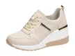Beżowe sneakersy damskie S.BARSKI 97627 SKÓRA