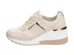 Beżowe sneakersy damskie S.BARSKI 97627 SKÓRA