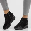 Czarne sneakersy damskie FILIPPO DP1504/21 SKÓRA