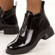 Czarne skórzane botki damskie DiA 52-118