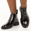 Czarne skórzane botki damskie DiA 52-118