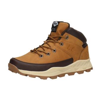Camelowe zimowe trapery męskie z eko skóry Lee Cooper 1390m