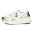 Białe skórzane sneakersy damskie FILIPPO DP3547/22 PLATFORMA WH GO
