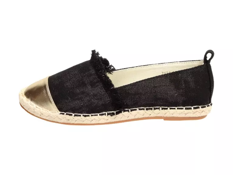 Czarne espadryle, buty damskie Vices 7134-1