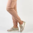 Złote skórzane sneakersy damskie S.BARSKI 22246
