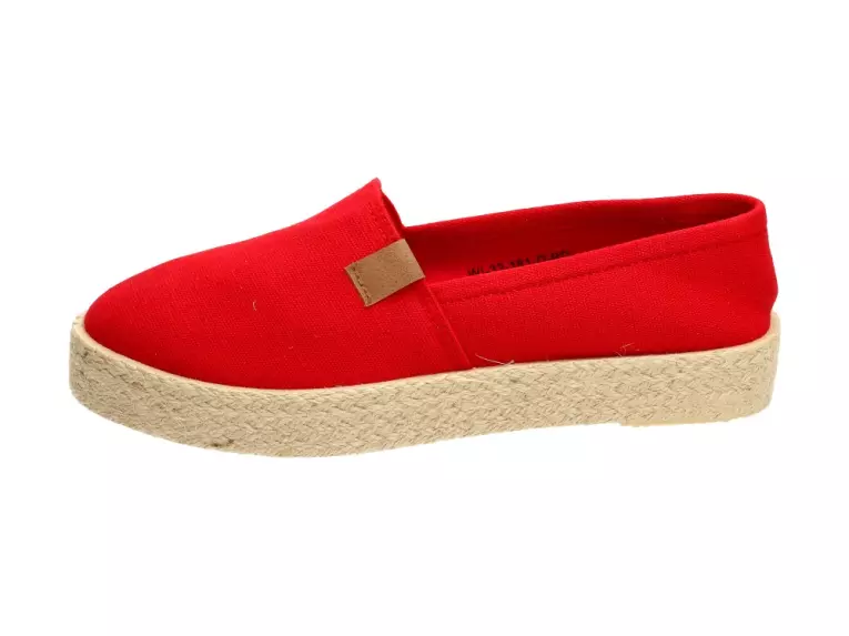 Czerwone espadryle damskie Wishot 32-181