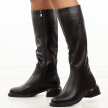 Czarne skórzane kozaki damskie DiA 52-110