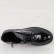 Czarne lakierowane trapery damskie botki Vinceza 58136