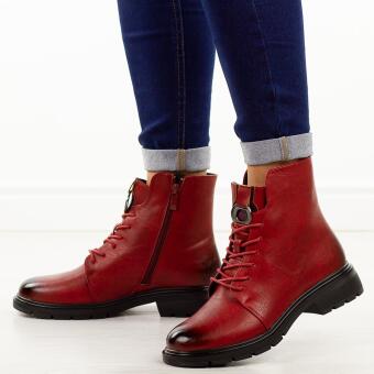 Czerwone botki damskie Jezzi 2501-7