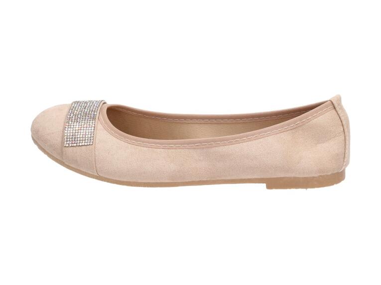 Beżowe baleriny damskie, buty Sabatina 103