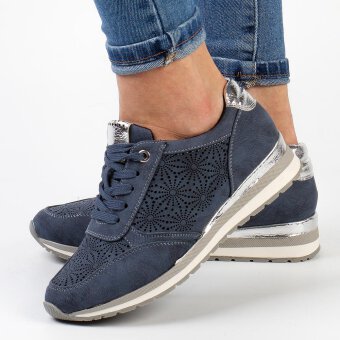 Niebieskie sneakersy damskie, półbuty JEZZI 2169-1