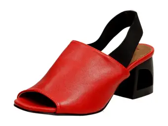 Czerwone sandały damskie Jezzi 1950-3 Obcas