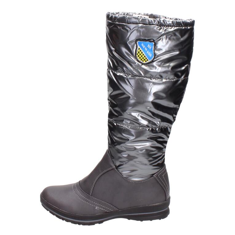Szare śniegowce damskie New Age Hi05-001